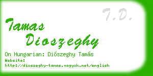 tamas dioszeghy business card